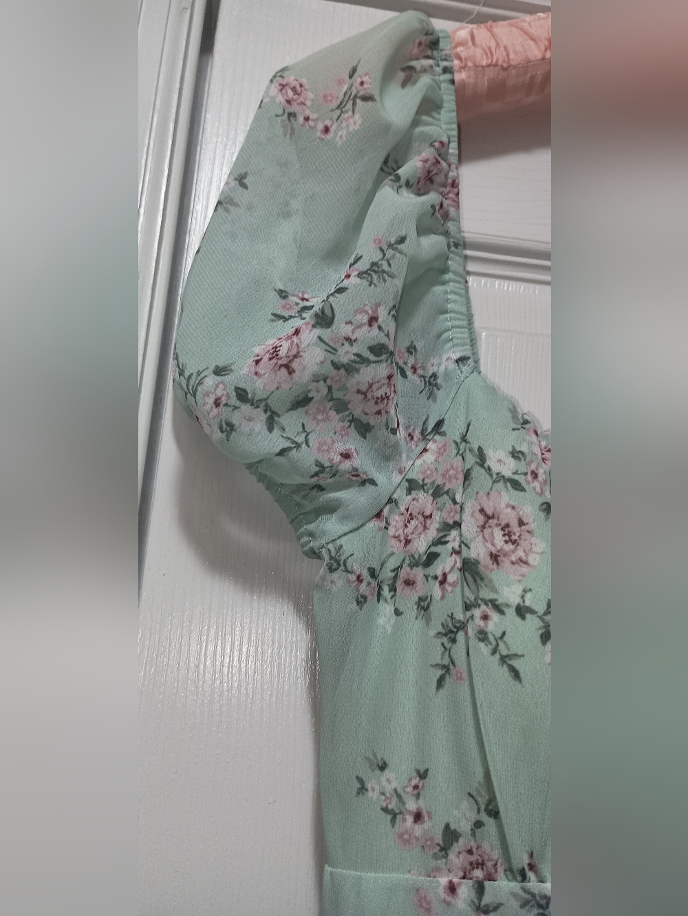 Windsor Maybelle Green Punk Floral Babydoll Maxi Dress Small - Picture 9 of 12